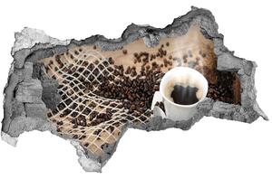 Nálepka 3D diera Káva a kávové bôby nd-b-45865517