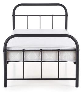 HL Jednolôžková kovová posteľ Linda 90x200 - čierna