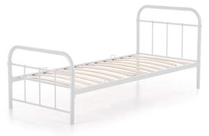 Jednolôžková kovová posteľ Linda 90x200 - biela