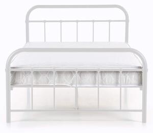 Jednolôžková kovová posteľ Linda 120x200 - biela