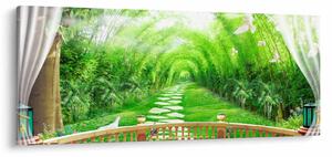 Obraz - Výhľad na tropickú záhradu (120x50 cm)