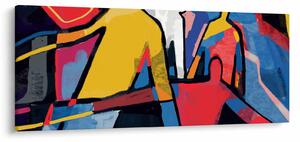 Obraz - Abstrakcia mužov (120x50 cm)