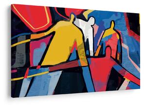 Obraz - Abstrakcia mužov (90x60 cm)