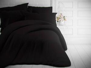Kvalitex Francúzske jednofarebné bavlnené obliečky 240x220, 70x90cm čierne