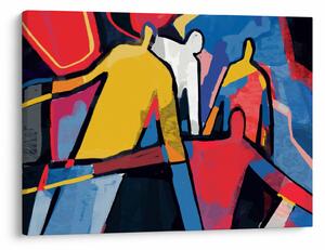 Obraz - Abstrakcia mužov (70x50 cm)