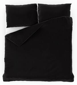 Kvalitex Jednofarebné bavlnené obliečky 140x220, 70x90cm čierne