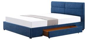 HL Čalúnená manželská posteľ Merida II 160x200 s úložným priestorom - modrá