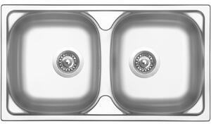 Nerezový drez Sinks Okio 780 DUO V 0,5mm leštený