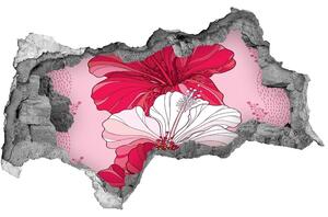 Nálepka 3D diera na stenu Havajské kvety nd-b-98842373