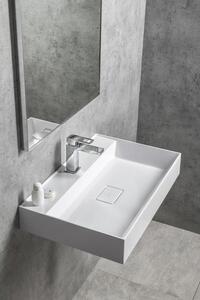 Sapho GODIVA umývadlo, liaty mramor, 68x44 cm, biela