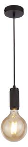 Searchlight 77651BK - Závesný luster SUSPENSION na lanku 1xE27/60W/230V čierny