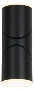 Searchlight 36180BK - LED vonkajšie nástenné svietidlo SOHO 2xLED/6W/230V IP44