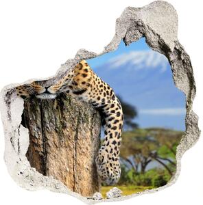 Nálepka fototapeta 3D výhľad Leopard na pni nd-p-66888484