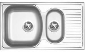 Nerezový drez Sinks TWIN 780.1 V 0,6mm matný