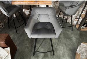 Barová stolička 39079 Loft Zamat Strieborno šedá-Komfort-nábytok