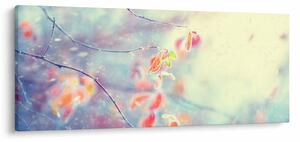 Obraz - Lístky v ľade (120x50 cm)
