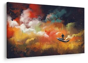 Obraz - Muž plaviace vesmírom (90x60 cm)