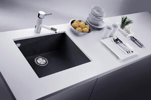 Set Sinks CUBE 560 Metalblack + batéria Sinks MIX 350 P chróm