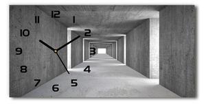 Vodorovné Sklenené hodiny na stenu tiché Betónový tunel