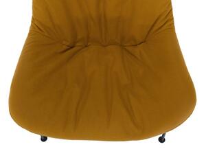 Nádherná jedálenská stolička, látka camel s efektom brúsenej kože (k297858)