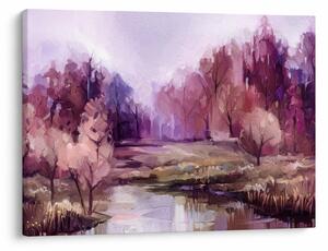 Obraz - Jesenná krajinomaľba (70x50 cm)