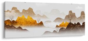 Obraz - Hory v hmle (120x50 cm)