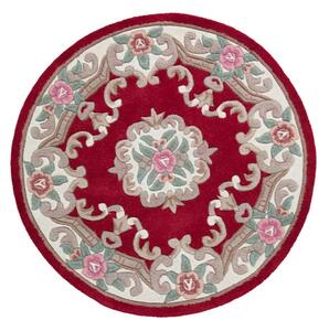 Flair Rugs koberce Ručne všívaný kusový koberec Lotus premium Red kruh - 120x120 (priemer) kruh cm