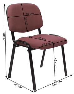 TEMPO Kancelárska stolička, červenohnedá, ISO 2 NEW
