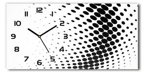 Vodorovné Sklenené hodiny na stenu Geometrické pozadie