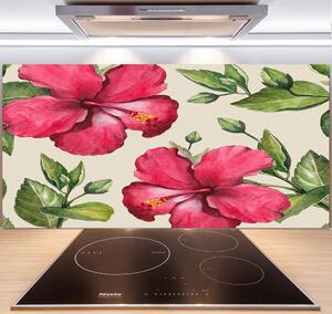Panel do kuchyne Ružový hibiskus pl-pksh-140x70-f-74431005