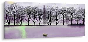 Obraz - Pramice na jazere (120x50 cm)