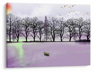 Obraz - Pramice na jazere (70x50 cm)