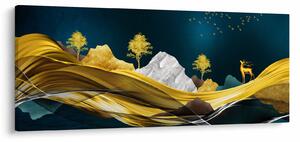 Obraz - Jeleň v krajine (120x50 cm)