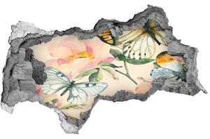 Diera 3D fototapeta nálepka Motýle a kvety nd-b-117916209