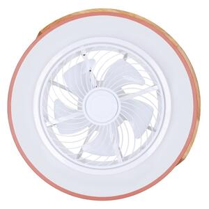 Brilagi - LED stmievateľné svietidlo s ventilátorom LED/38W/230V 50 cm ružová/dub + diaľkové ovládanie