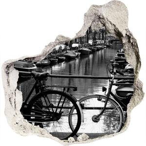 Díra 3D ve zdi nálepka Amsterdam kolesá nd-p-5974045