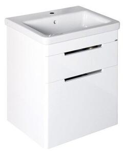 Sapho, ELLA umývadlová skrinka 56,5x65x43cm, 2x zásuvka, biela (70062), EL062-3030