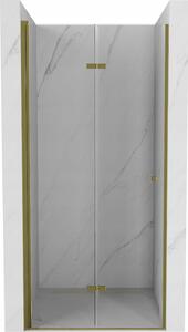 MEXEN - Lima dvere sprchové skladacie, 70 cm, transparentné - zlatá - 856-070-000-50-00
