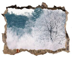 Díra 3D ve zdi nálepka Stromy v zime nd-k-142936706