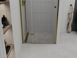 Mexen Roma, sprchové dvere do otvoru 70 x 190 cm, 6mm číre sklo, zlatý profil, 854-070-000-50-00