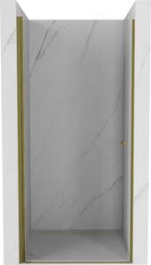 MEXEN - Pretoria dvere sprchové krídlové, 70 cm, transparentné - zlatá - 852-070-000-50-00