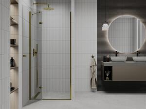 Mexen ROMA sprchové otváracie dvere ku sprchovému kútu 90 cm, číre sklo/zlatá, 854-090-000-50-00
