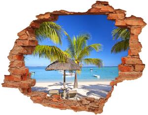 Fotoobraz diera na stenu Beach mauritius nd-c-89713117