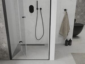 Mexen Lima, skladacie sprchové dvere do otvoru 70 x 190 cm, 6mm číre sklo, čierny profil, 856-070-000-70-00