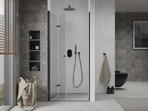 Mexen LIMA sprchové skladacie dvere ku sprchovému kútu 80 cm, čierna-priehľadná, 856-080-000-70-00