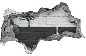 Diera 3D fototapeta nástenná Stromy na stenu