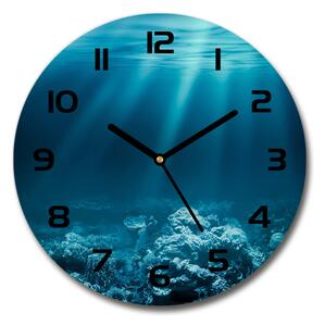Sklenené hodiny okrúhle Podvodný svet