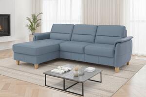 ROHOVÁ SEDAČKA, koža, sivomodrá Sit & More - Sedačky, Online Only