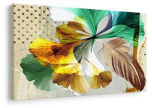 Obraz - Listy s pierkom (90x60 cm)