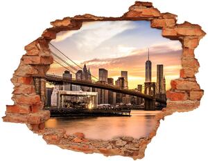 Nálepka 3D diera na stenu Brooklyn bridge nd-c-69026847